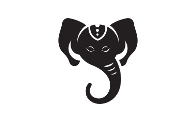 Ganesha Logo Vector ícone design ilustração Modelo v.13