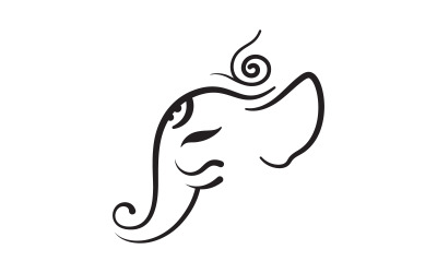 Ganesha Logo Vector ícone design ilustração Template v.17
