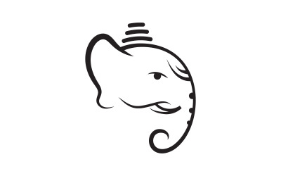Ganesha Logo Vector ícone design ilustração Template v.9