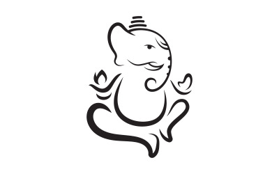 Ganesha-Logo, Vektorsymbol-Design-Illustrationsvorlage v.7