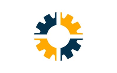 Gear industry Vector icon design illustration Template v.7