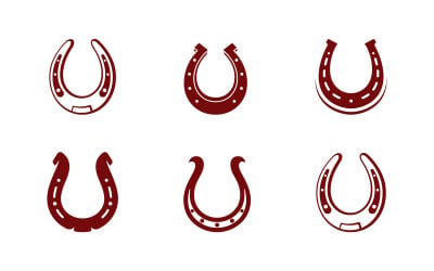 Hufeisen-Vektor-Symbol-Design-Illustration Vorlage v.12