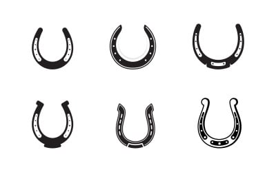 Hufeisen-Vektor-Symbol-Design-Illustration Vorlage v.13