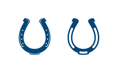 Illustrazione del design dell&amp;#39;icona vettoriale del ferro di cavallo Modello v.5