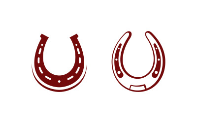Ilustración de diseño de icono vectorial de herradura Plantilla v.11