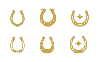 Ilustración de diseño de icono vectorial de herradura Plantilla v.14