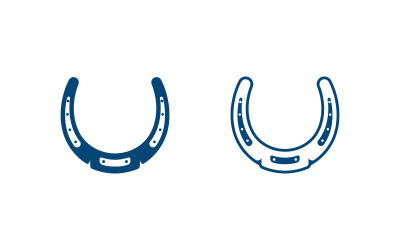Ilustración de diseño de icono vectorial de herradura Plantilla v.1