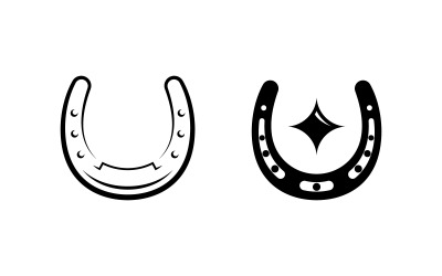 Ilustración de diseño de icono vectorial de herradura Plantilla v.9