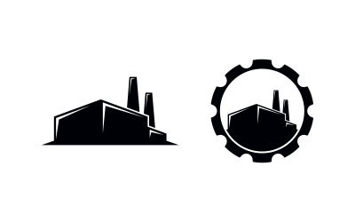 Ilustración de diseño de icono vectorial de la industria de engranajes Plantilla v.15