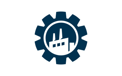 Modello di progettazione dell&amp;#39;icona vettoriale dell&amp;#39;industria degli ingranaggi v.10