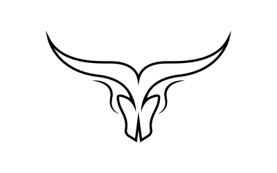 Modello di progettazione dell&amp;#39;illustrazione dell&amp;#39;icona vettoriale del logo del Toro v.35