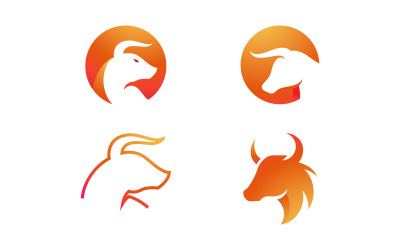 Taurus Logo vector icon illustration design template v.24