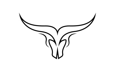 Taurus logotyp vektor ikon illustration designmall v.35