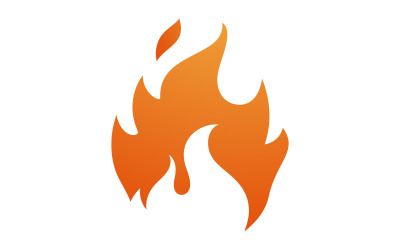 Danger hot flame fire icon vector design template v.4