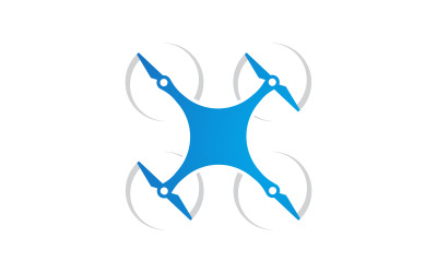 Drohnentechnologie, Vektorsymbol-Design-Illustrationsvorlage v.17