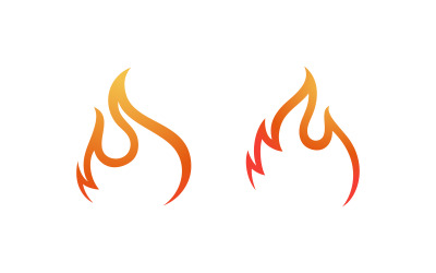 Gefahr, heiße Flamme, Feuer, Symbol, Vektor, Design-Vorlage, v.7