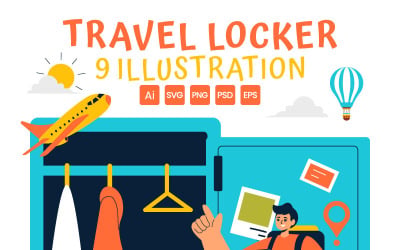 9 Travel Locker System Illustration