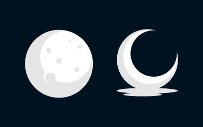 Illustrazione del design dell&amp;#39;icona vettoriale del concetto di spazio lunare Modello v.10