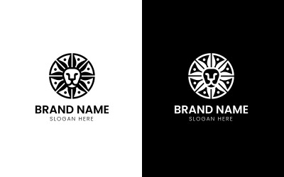 Lion Eco mascot wild logo template-729