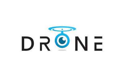Szablon ilustracji wektorowej ikony technologii dronów v.8