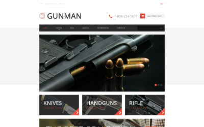 Адаптивна тема Shopify Gun Shop