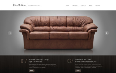 Modèle de site Web adaptatif pour les meubles