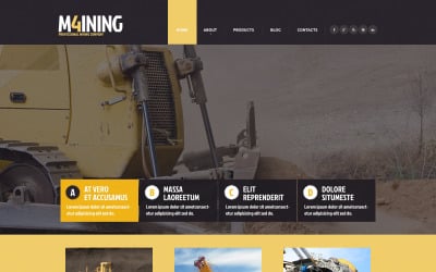 Modèle de site Web réactif pour une société minière