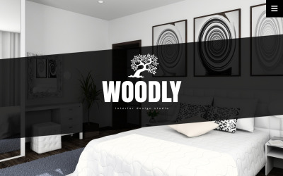 Modelo de site de design de interiores
