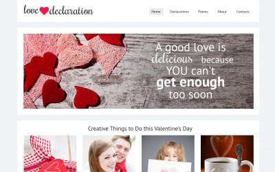 Modelo de site responsivo de São Valentim