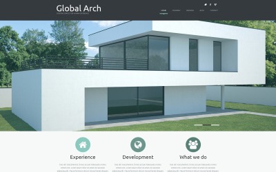 Modelo Joomla responsivo para arquitetura