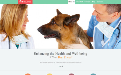 Plantilla Web Responsive para Sitio de Veterenarios #49334
