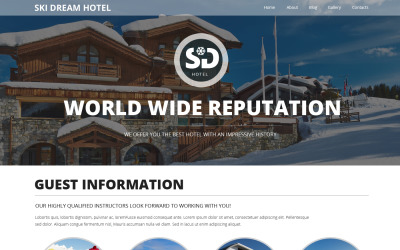 Responsieve websitesjabloon voor hotels