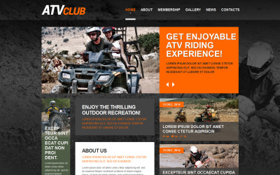 Responsieve websitesjabloon voor motorsporten