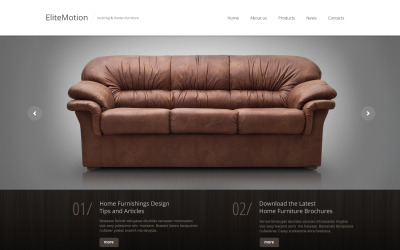 Responsive Website Vorlage für Möbel #49338