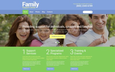 Responsywny szablon Joomla #49341 na temat: centrum rodziny