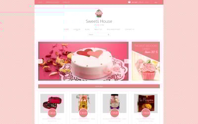 Responsywny szablon Shopify #49363 na temat: cukiernia