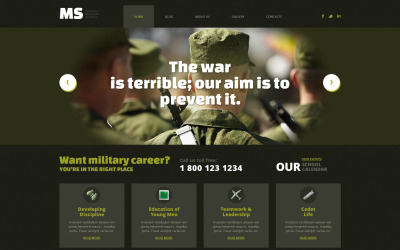 WordPress-tema med militär responsivitet