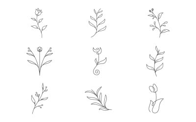 Beauty florist  Shop logo vector icon design template v.3