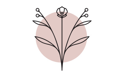 Beauty-Florist-Shop-Logo, Vektorsymbol-Design-Vorlage v.17