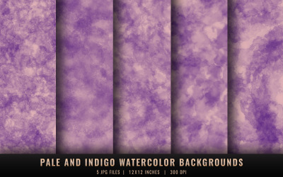 Blasse und indigoblaue Aquarellhintergründe