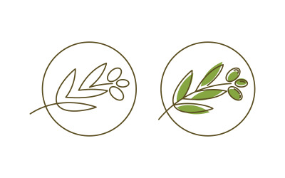 Designvorlage für Vektorgrafiken mit Olivenölblättern v.18