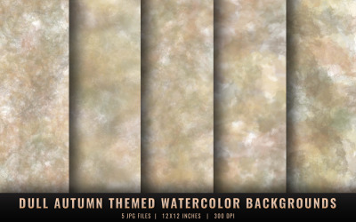 Dull Autumn Themed Watercolor Backgrounds