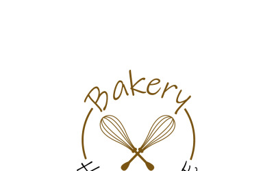 Eierschläger des Bäckerei-Vintage-Logos einfach minimalistisch