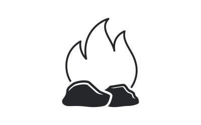 Ilustración de diseño de icono vectorial de carbón industrial v.1