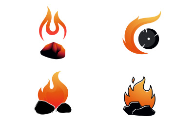 Ilustración de diseño de icono vectorial de carbón industrial v.2
