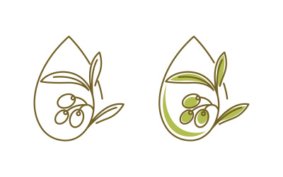 Modello di progettazione dell&amp;#39;illustrazione vettoriale della foglia di olio d&amp;#39;oliva v.20