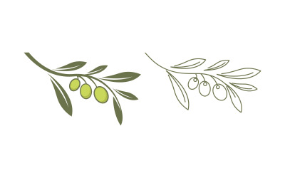 Modello di progettazione dell&amp;#39;illustrazione vettoriale della foglia di olio d&amp;#39;oliva v.21