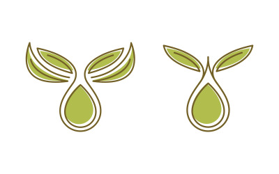 Modello di progettazione dell&amp;#39;illustrazione vettoriale della foglia di olio d&amp;#39;oliva v.22
