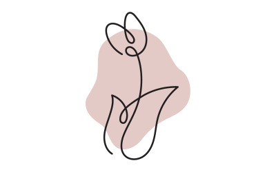 Szablon projektu ikony wektorowej logo sklepu z kwiatami kosmetycznymi v.16