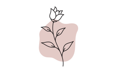 Szablon projektu ikony wektorowej logo sklepu z kwiatami kosmetycznymi v.8